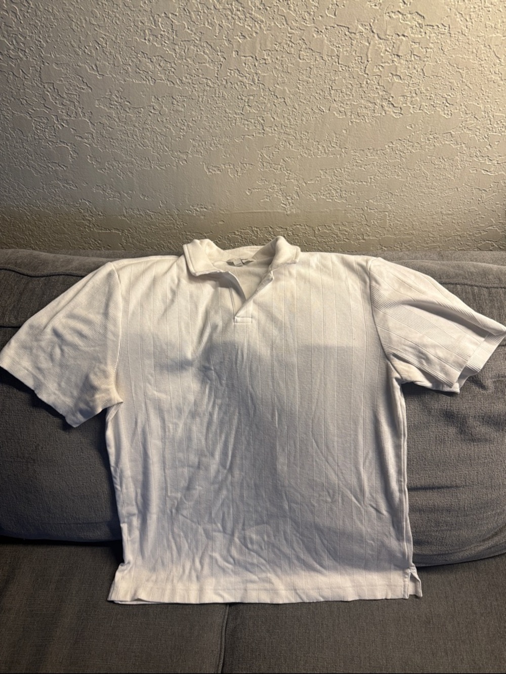 Classic White Short-Sleeve Polo Shirt - Men's